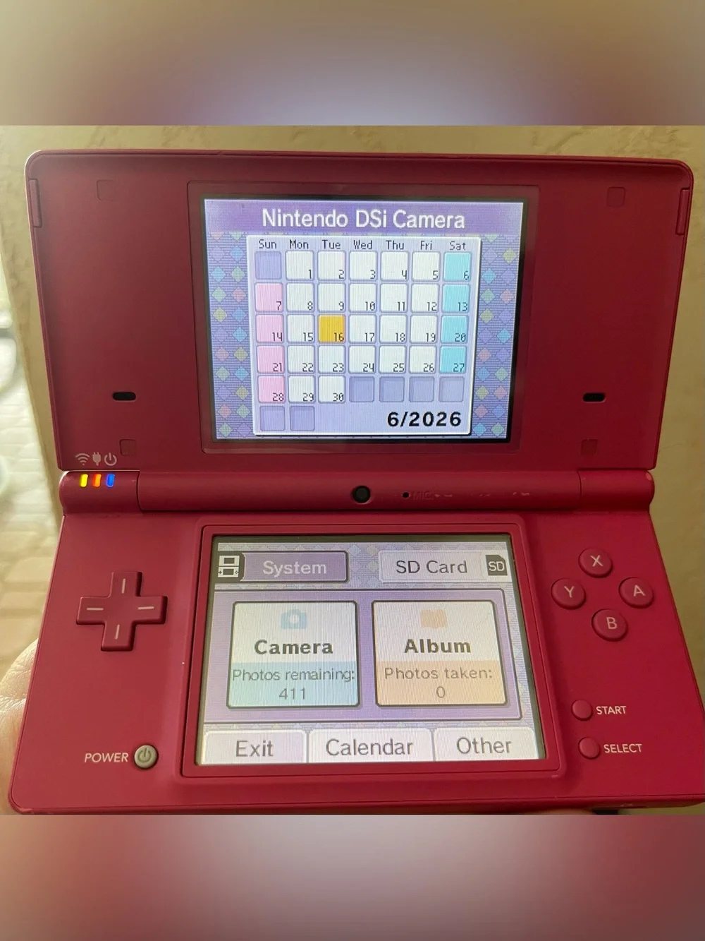 Nintendo DSi Pink Handheld Gaming Console w/Original Box, Manuals, & Power Cord